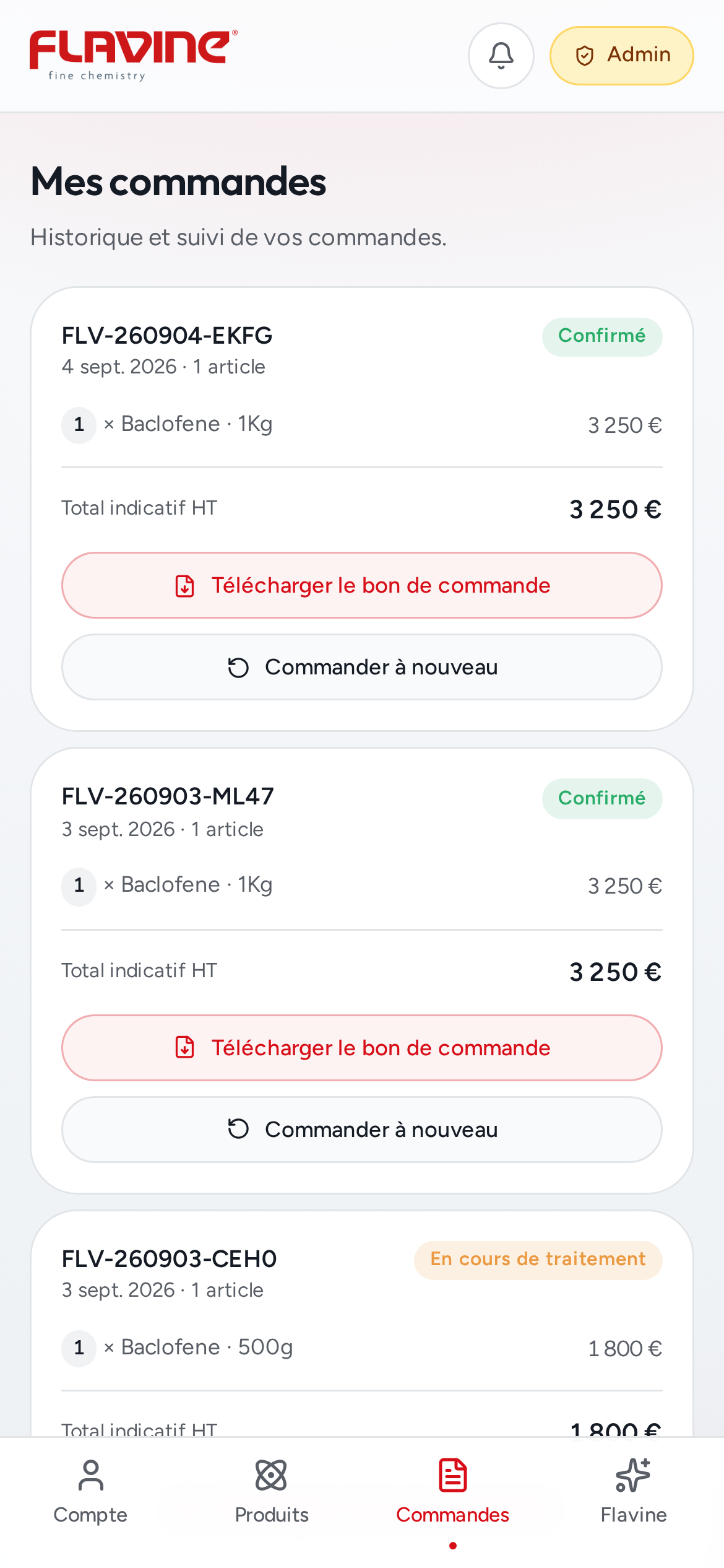 Commander et suivre
